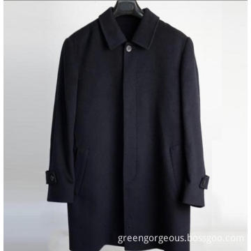 Men Black Cashmere Coat